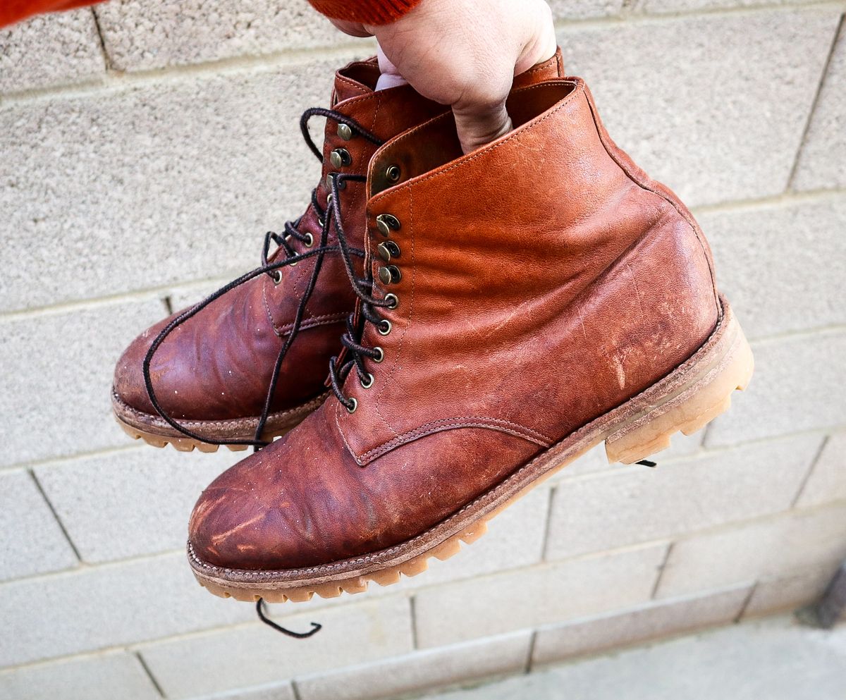 Photo by prospect_joe on May 24, 2024 of the Grant Stone Edward Boot in Incas Rust Kangaroo.