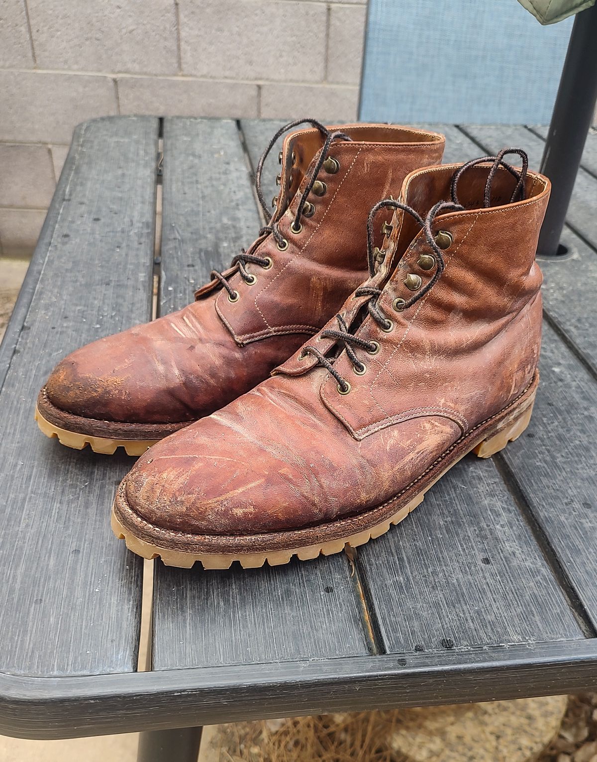 Photo by prospect_joe on May 26, 2024 of the Grant Stone Edward Boot in Incas Rust Kangaroo.