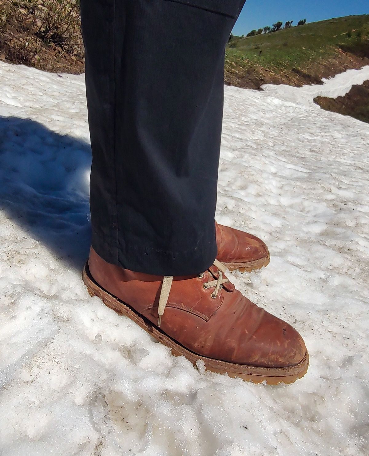 Photo by prospect_joe on June 6, 2024 of the Grant Stone Edward Boot in Incas Rust Kangaroo.