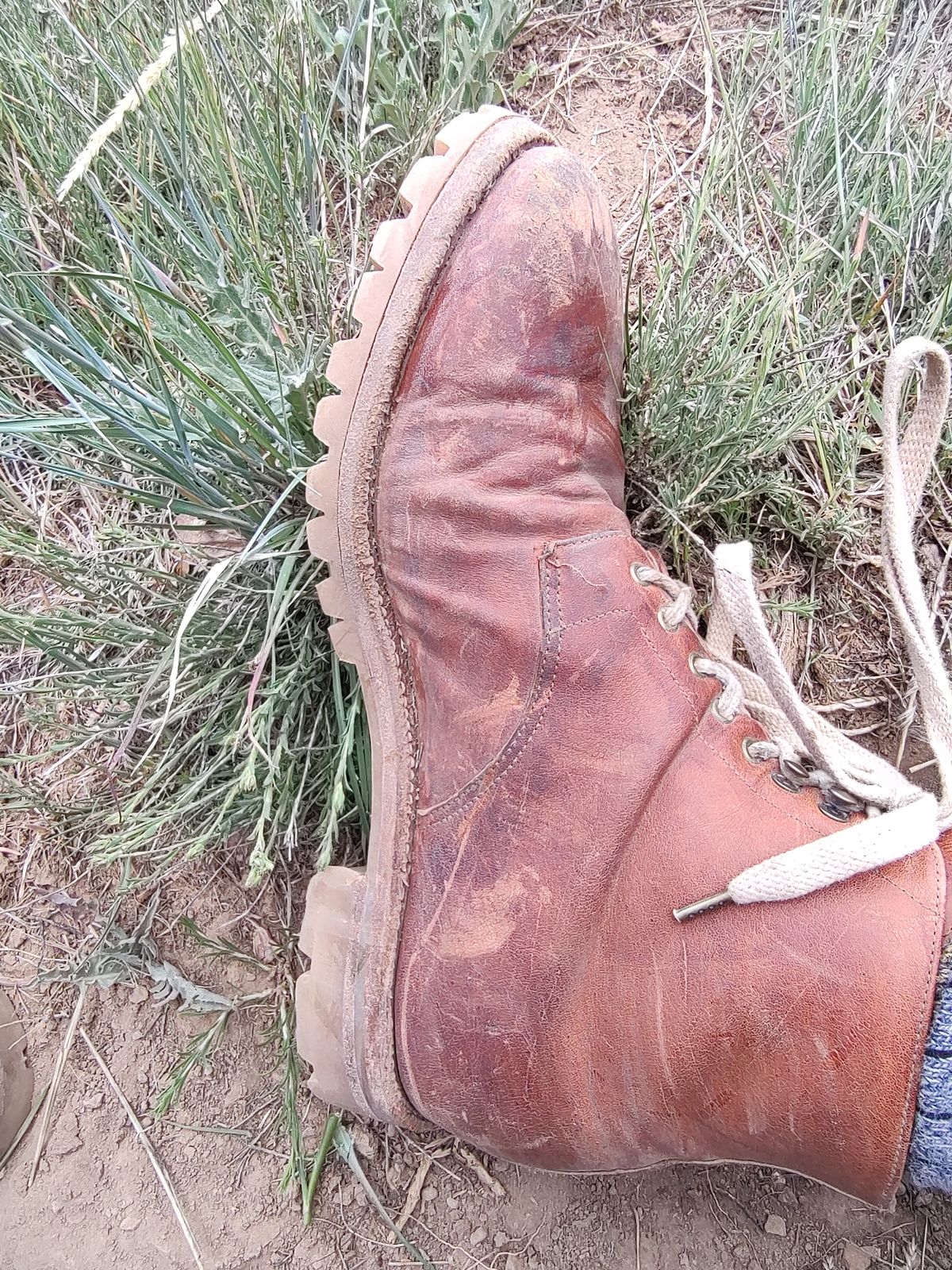 Photo by prospect_joe on June 21, 2024 of the Grant Stone Edward Boot in Incas Rust Kangaroo.