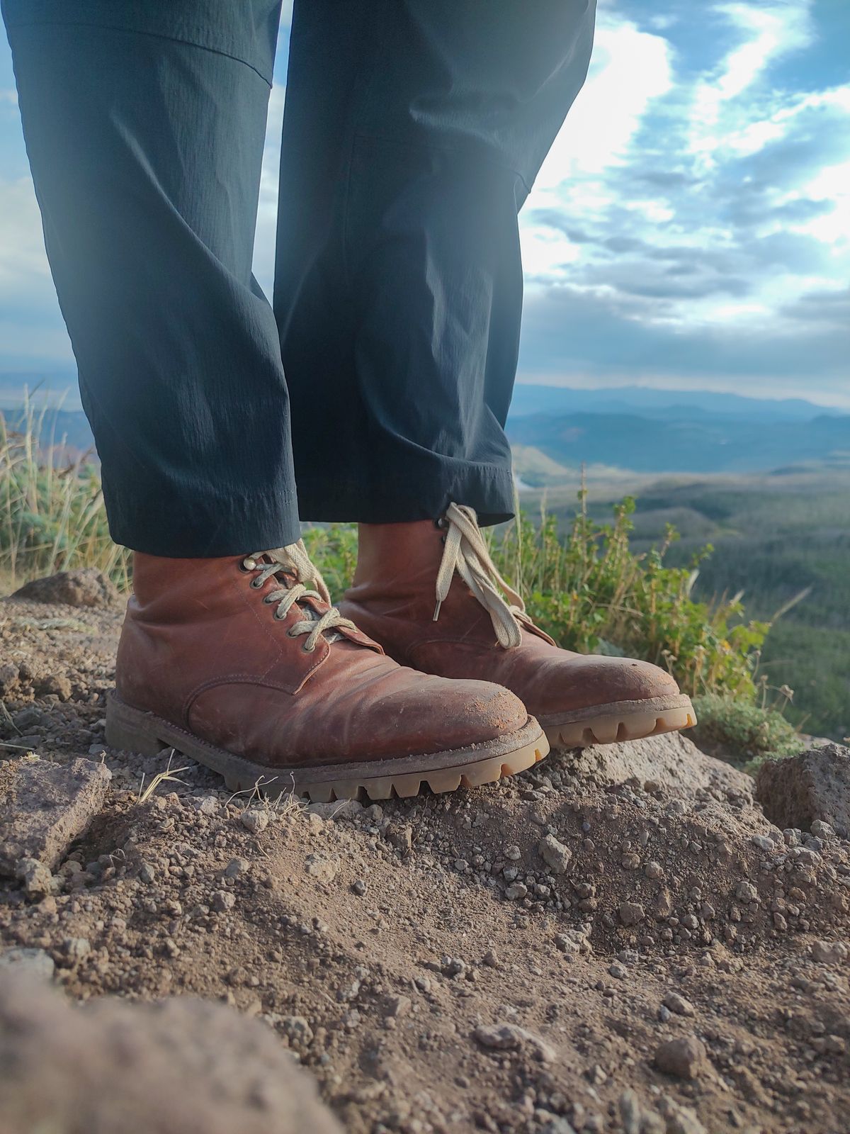 Photo by prospect_joe on July 18, 2024 of the Grant Stone Edward Boot in Incas Rust Kangaroo.