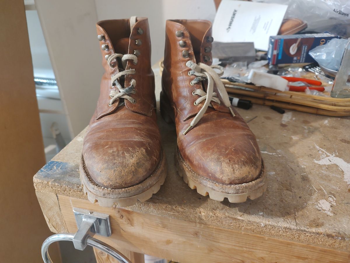 Photo by prospect_joe on July 27, 2024 of the Grant Stone Edward Boot in Incas Rust Kangaroo.