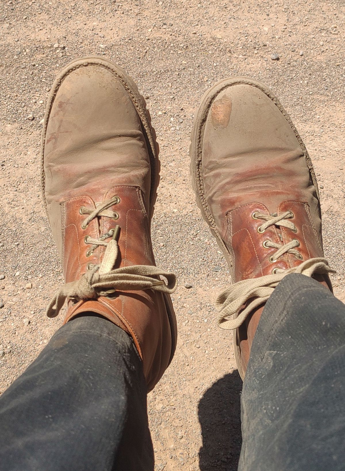 Photo by prospect_joe on July 30, 2024 of the Grant Stone Edward Boot in Incas Rust Kangaroo.