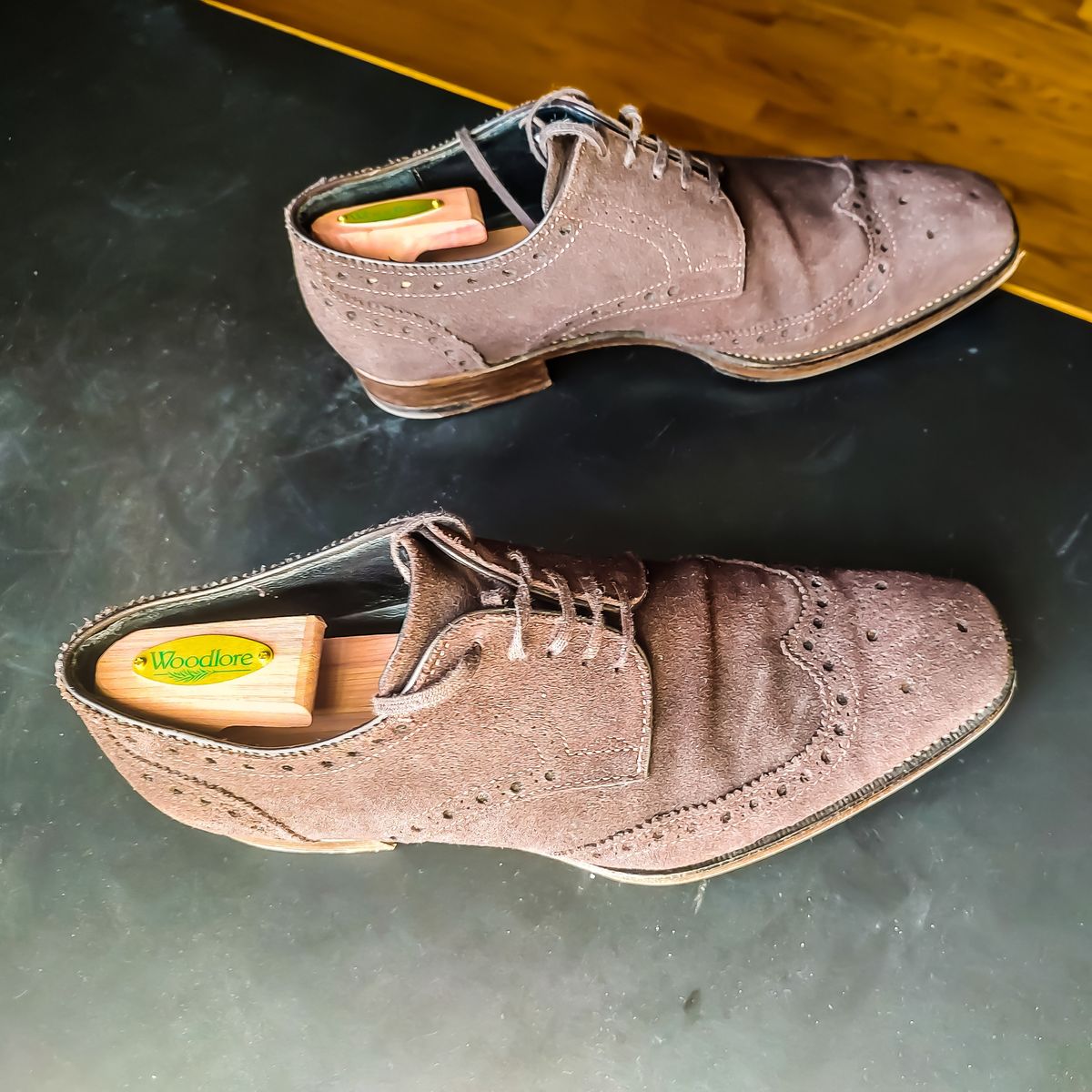 Photo by prospect_joe on April 15, 2023 of the The Last Shoemaker Boston in Brown Suede.