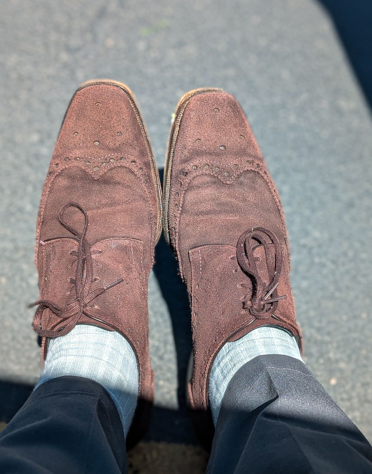 Photo by prospect_joe on June 13, 2025 of the The Last Shoemaker Boston in Brown Suede.