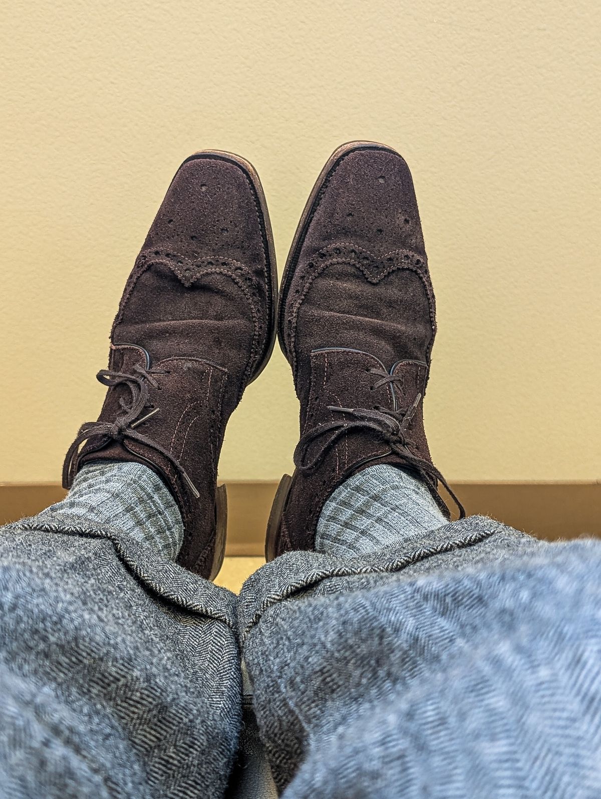Photo by prospect_joe on January 6, 2026 of the The Last Shoemaker Boston in Brown Suede.