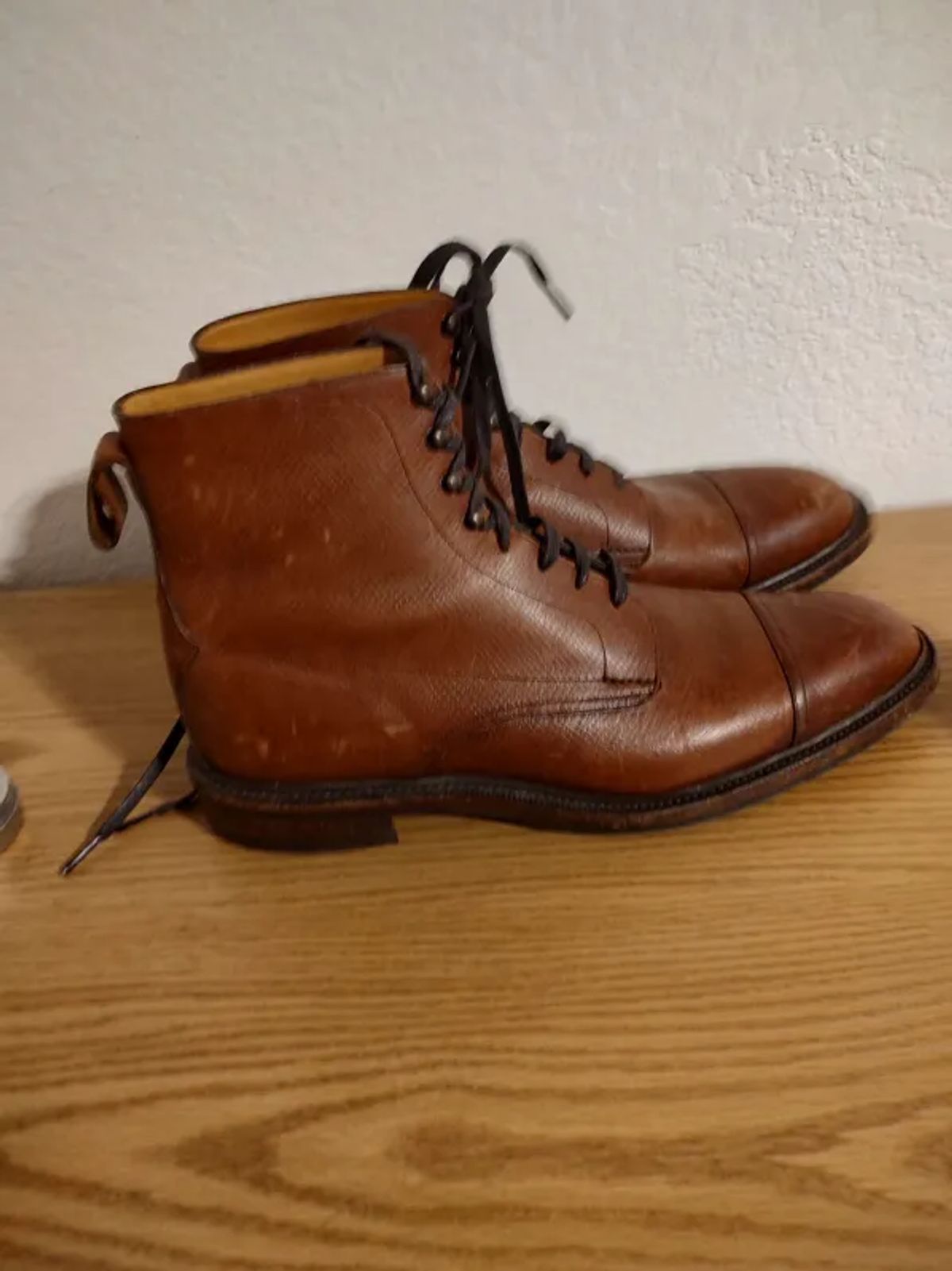 Photo by prospect_joe on May 15, 2023 of the Gaziano & Girling X Alfred Dunhill Alfred in Tanneries Haas Burgandy Leather.