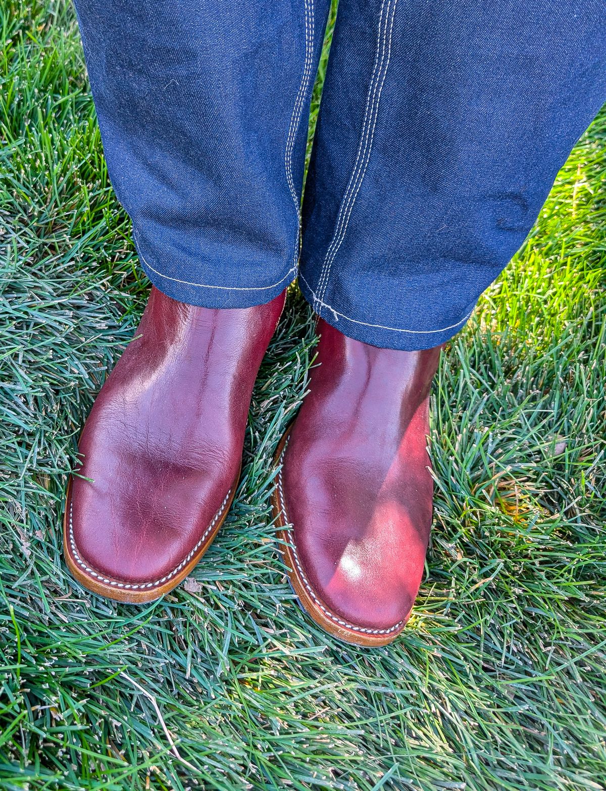 Photo by prospect_joe on August 29, 2025 of the Kiatokko Handmade Jodhpur in Wickett & Craig Burgundy Milled Traditional Harness.