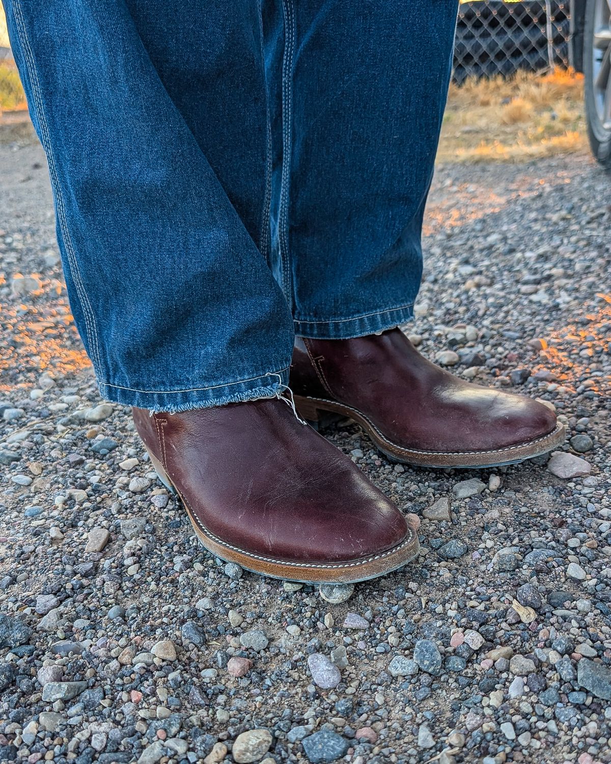 Photo by prospect_joe on June 26, 2026 of the Kiatokko Handmade Jodhpur in Wickett & Craig Burgundy Milled Traditional Harness.