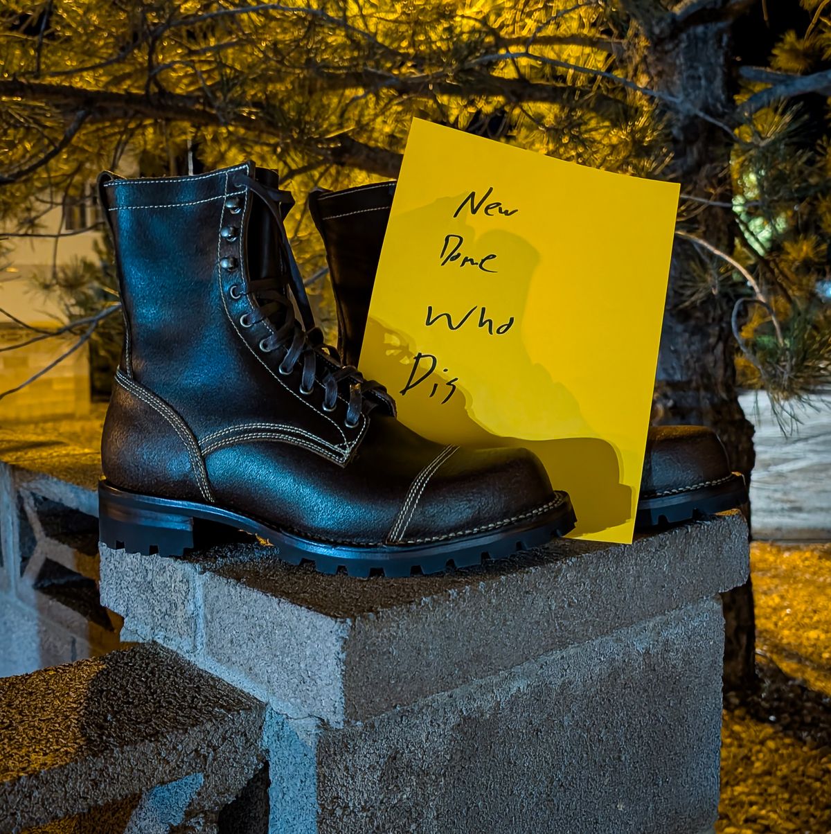 Photo by prospect_joe on October 1, 2025 of the Willie's Handmade Boots Logger in Horween Chromexcel Brown Waxed Flesh.
