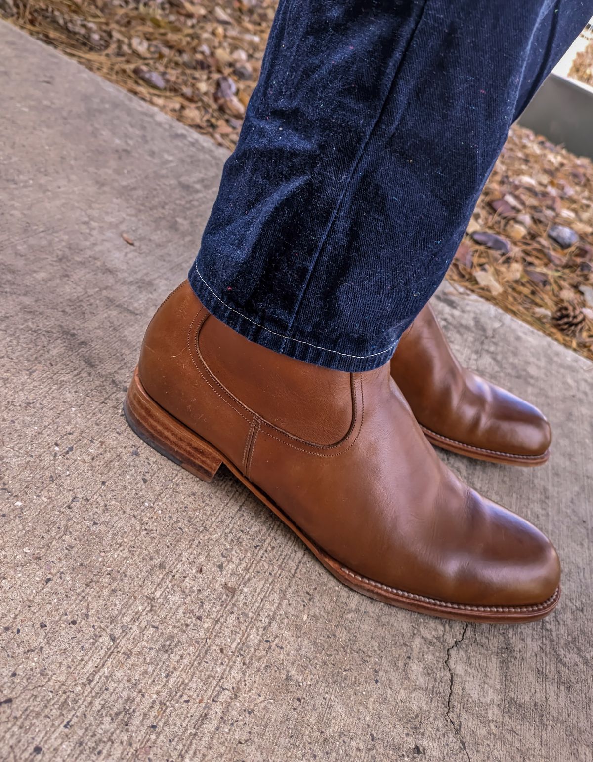 Photo by prospect_joe on December 2, 2024 of the Sapatero Side Zip in Philippine Dark Mustard Calf.