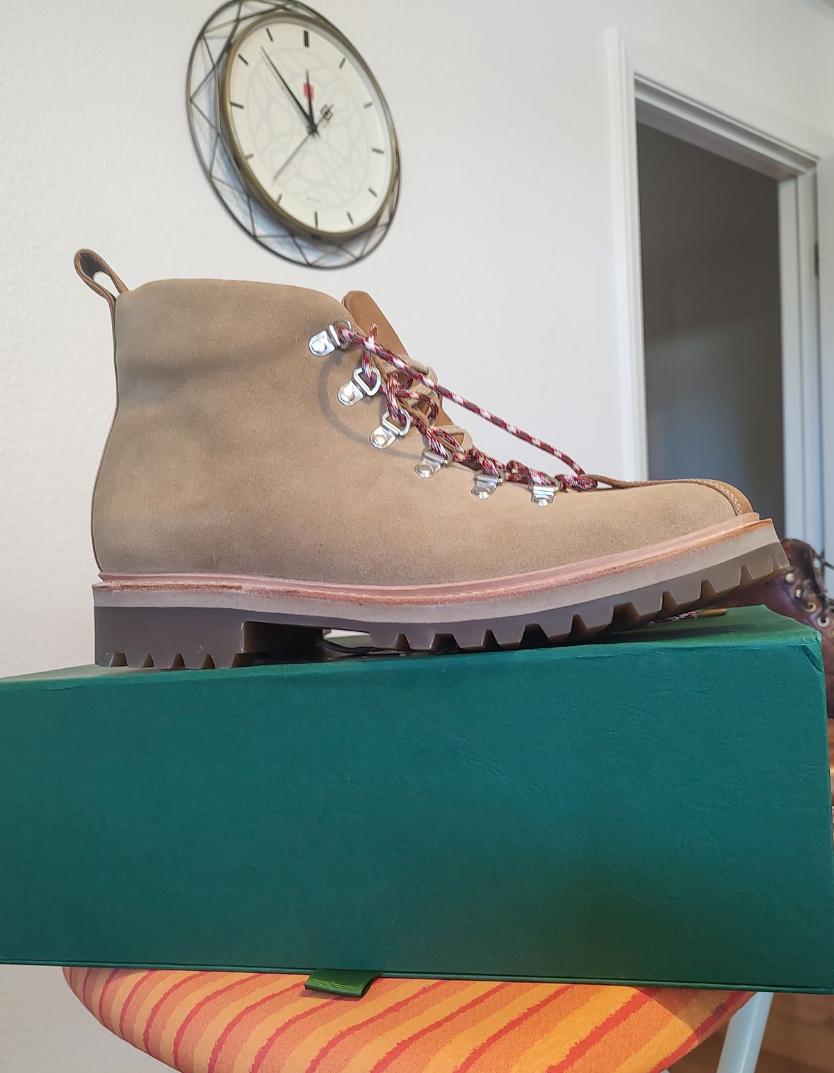 Photo by prospect_joe on September 30, 2024 of the Grenson Bobby in Light-Tan Suede & Ginger Nubuck.