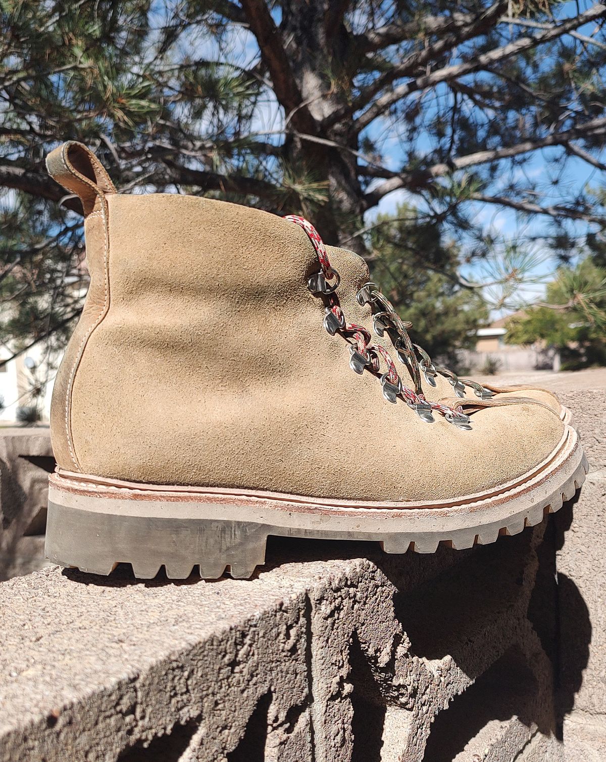 Photo by prospect_joe on October 14, 2024 of the Grenson Bobby in Light-Tan Suede & Ginger Nubuck.