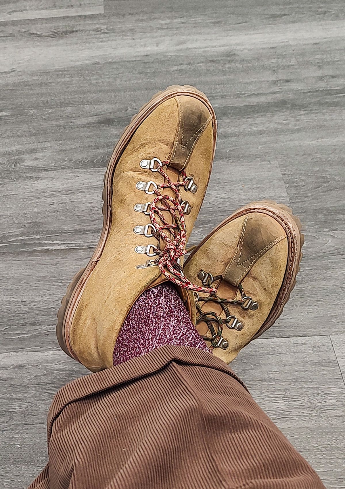 Photo by prospect_joe on October 24, 2024 of the Grenson Bobby in Light-Tan Suede & Ginger Nubuck.