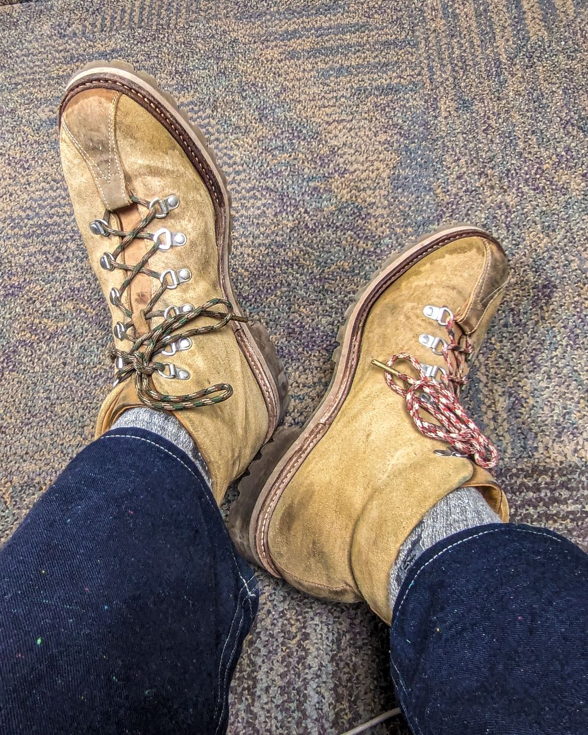 Photo by prospect_joe on October 29, 2024 of the Grenson Bobby in Light-Tan Suede & Ginger Nubuck.