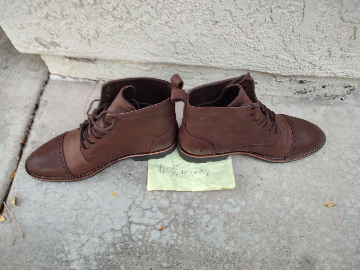 Photo by prospect_joe on October 1, 2022 of the Blkbrd Shoemaker Luchador Service Boot in Unknown Leather.