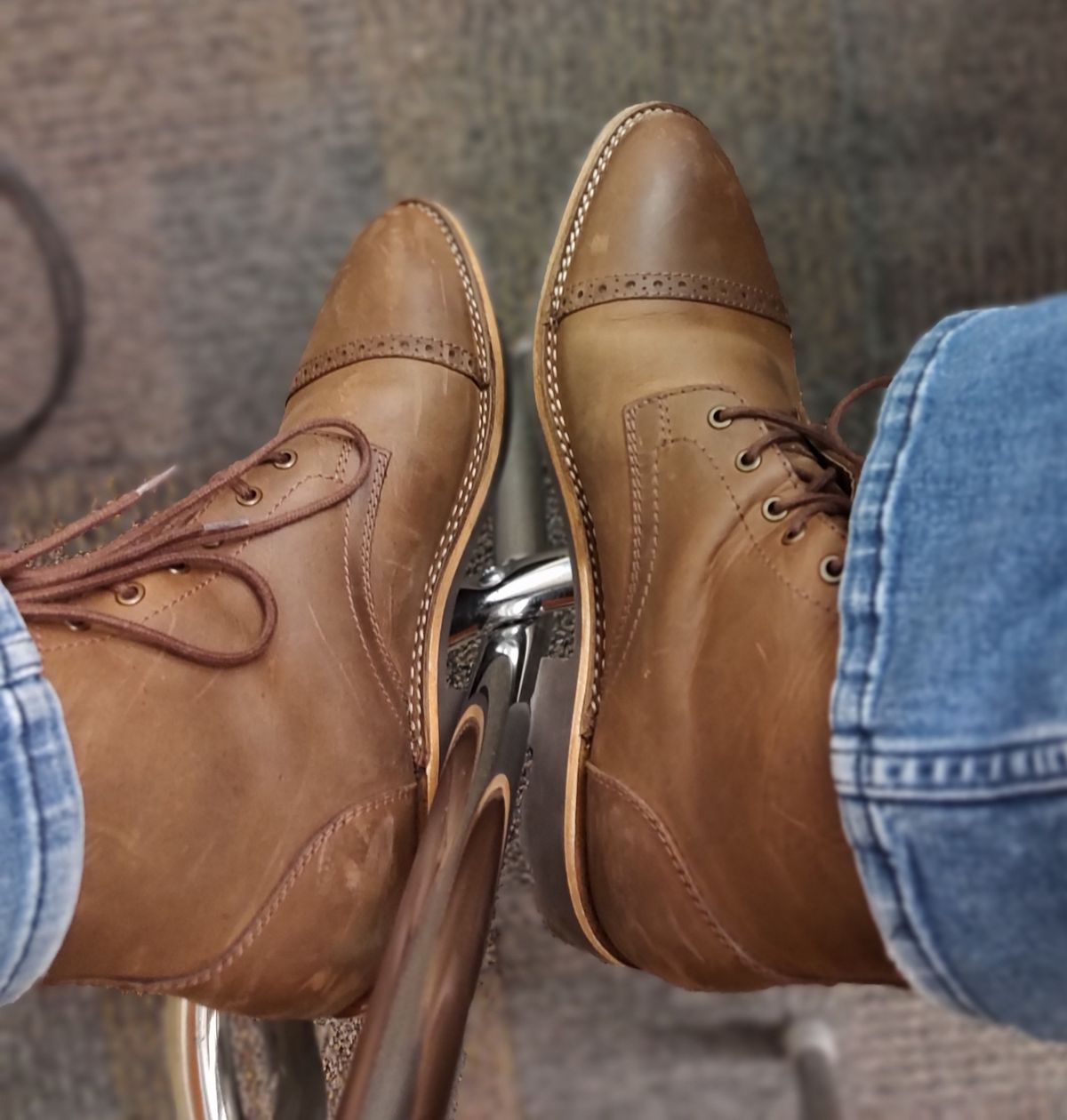 Photo by prospect_joe on October 5, 2022 of the Blkbrd Shoemaker Luchador Service Boot in Unknown Leather.