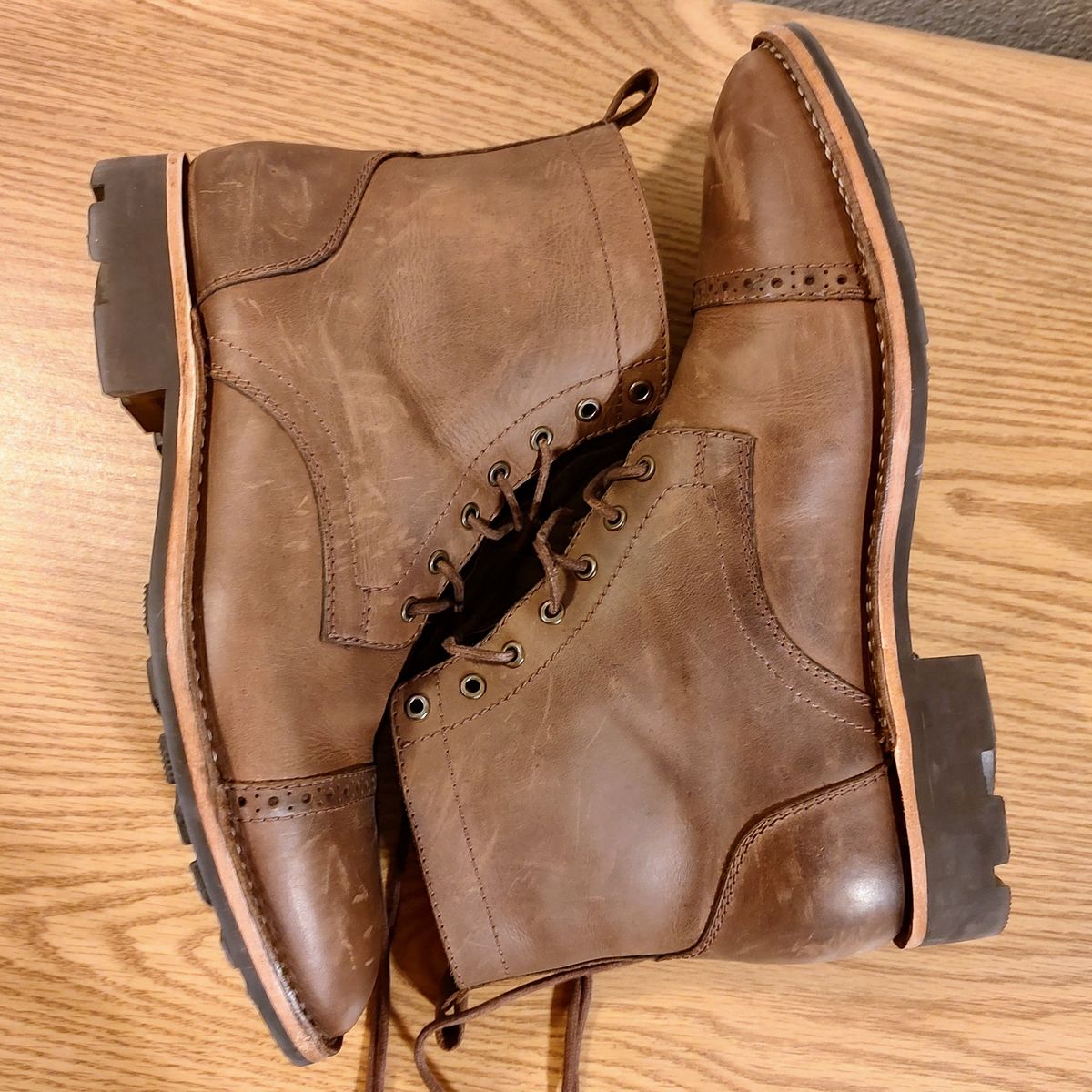 Photo by prospect_joe on October 11, 2022 of the Blkbrd Shoemaker Luchador Service Boot in Unknown Leather.