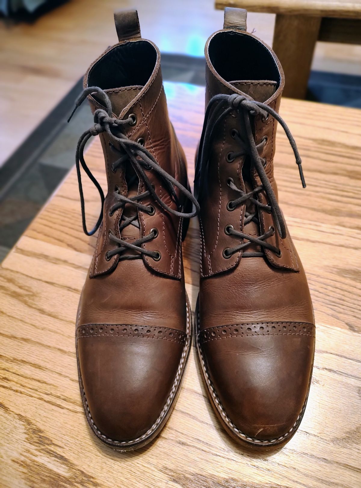 Photo by prospect_joe on October 30, 2022 of the Blkbrd Shoemaker Luchador Service Boot in Unknown Leather.