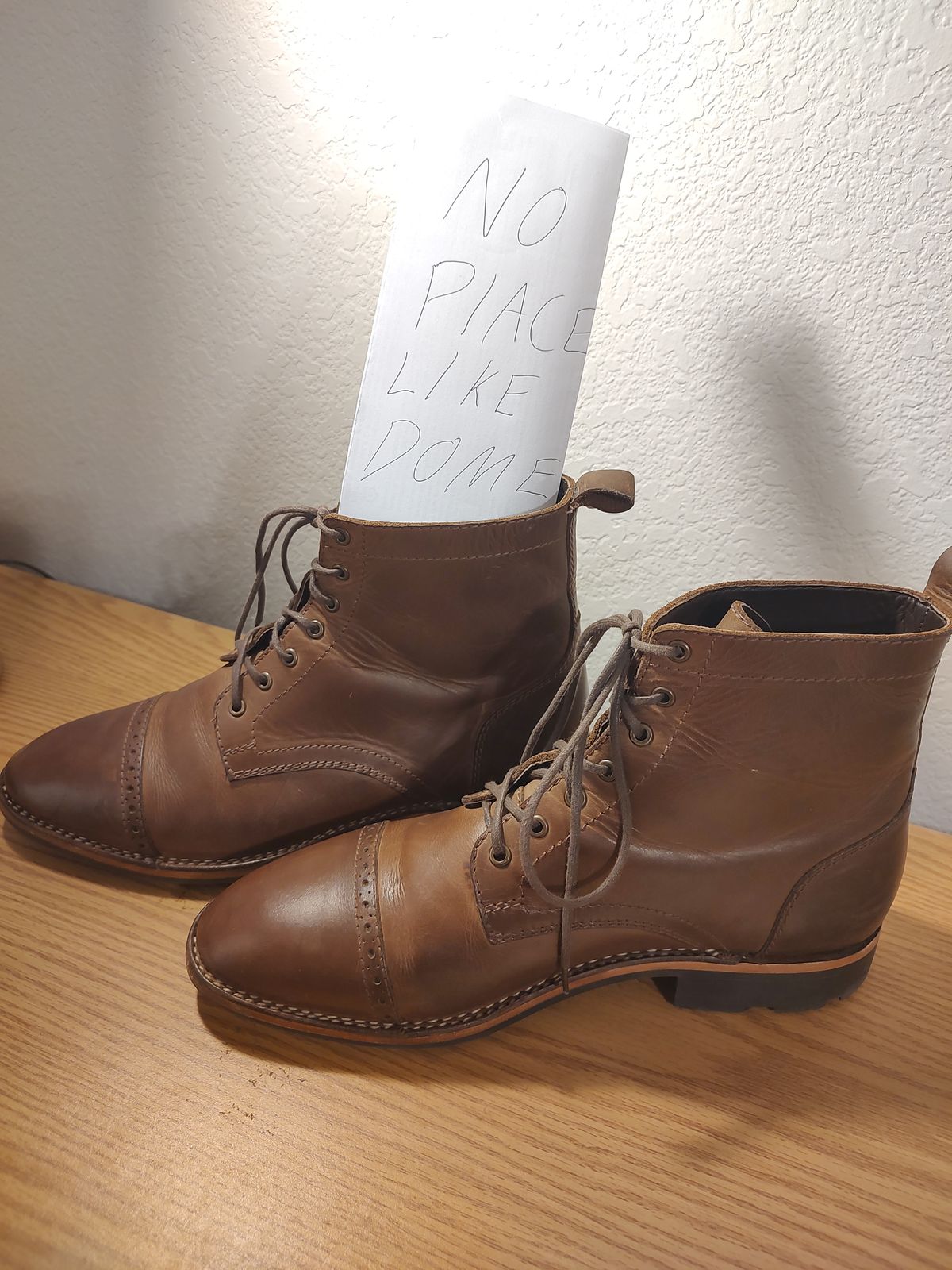 Photo by prospect_joe on November 1, 2022 of the Blkbrd Shoemaker Luchador Service Boot in Unknown Leather.