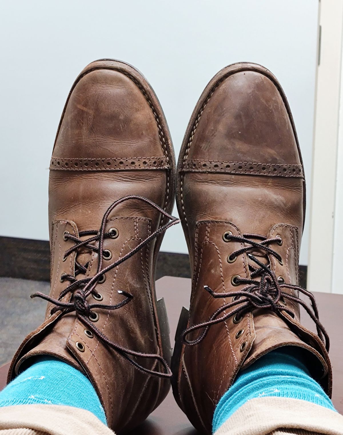 Photo by prospect_joe on January 29, 2023 of the Blkbrd Shoemaker Luchador Service Boot in Unknown Leather.