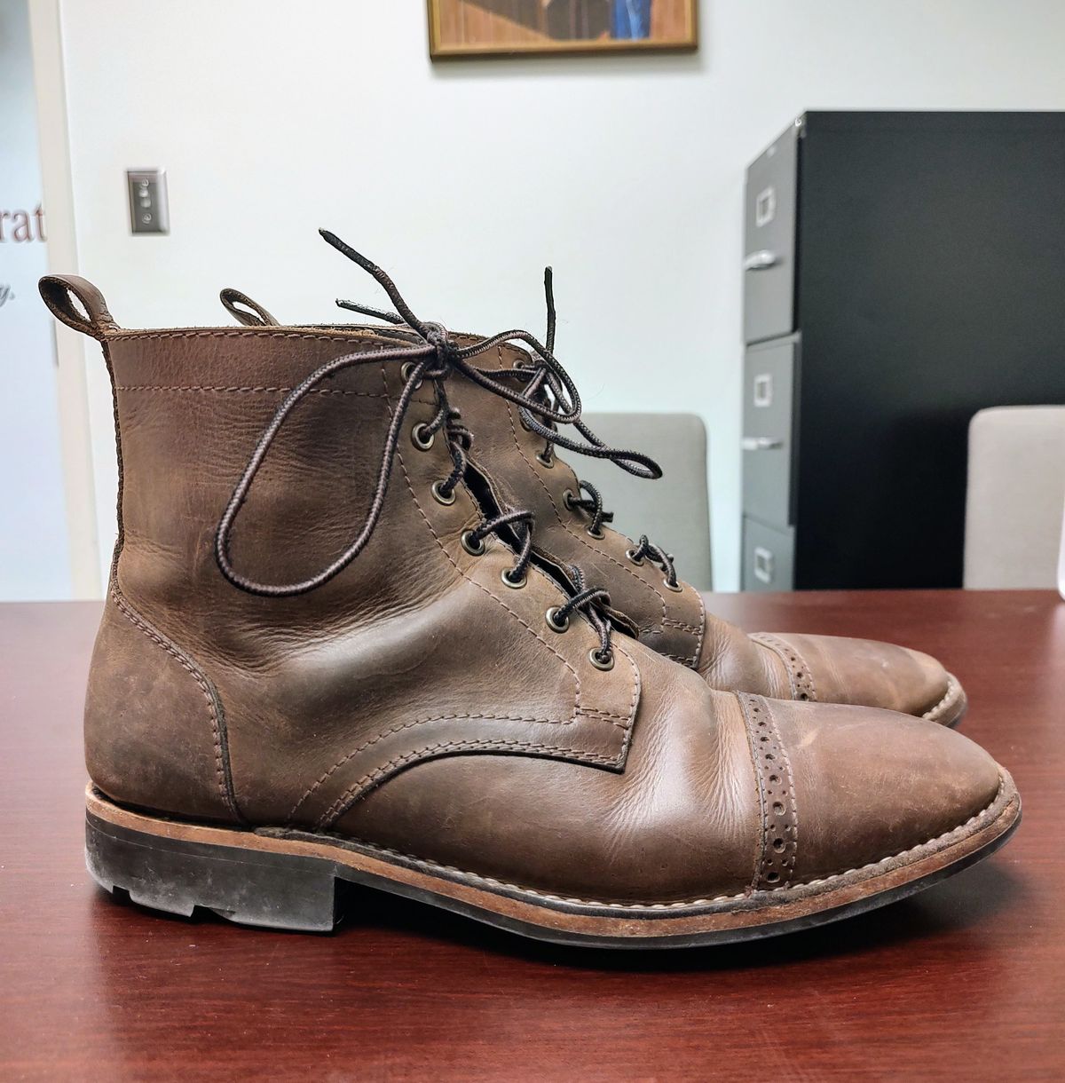 Photo by prospect_joe on February 2, 2023 of the Blkbrd Shoemaker Luchador Service Boot in Unknown Leather.