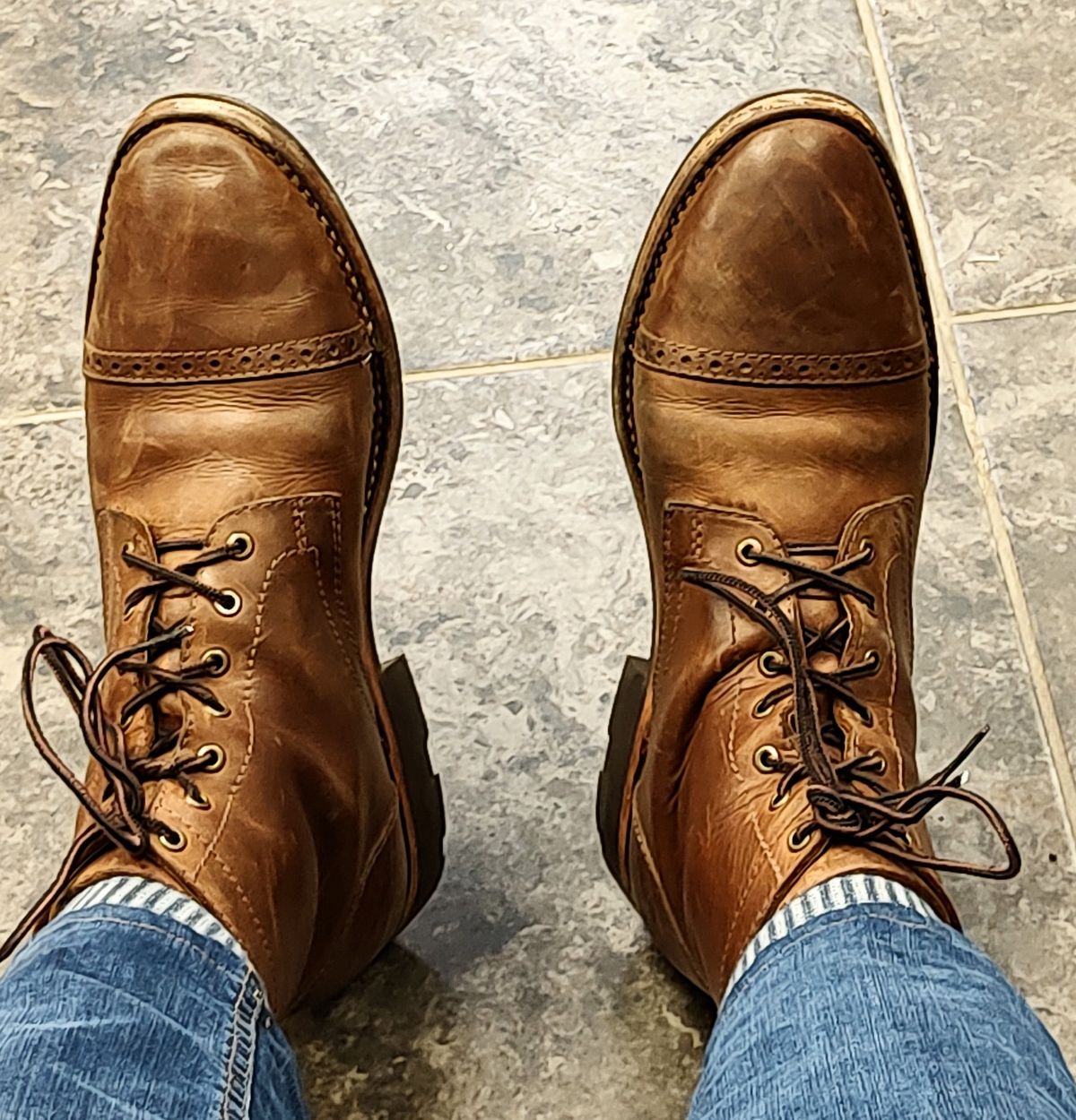 Photo by prospect_joe on March 22, 2023 of the Blkbrd Shoemaker Luchador Service Boot in Unknown Leather.