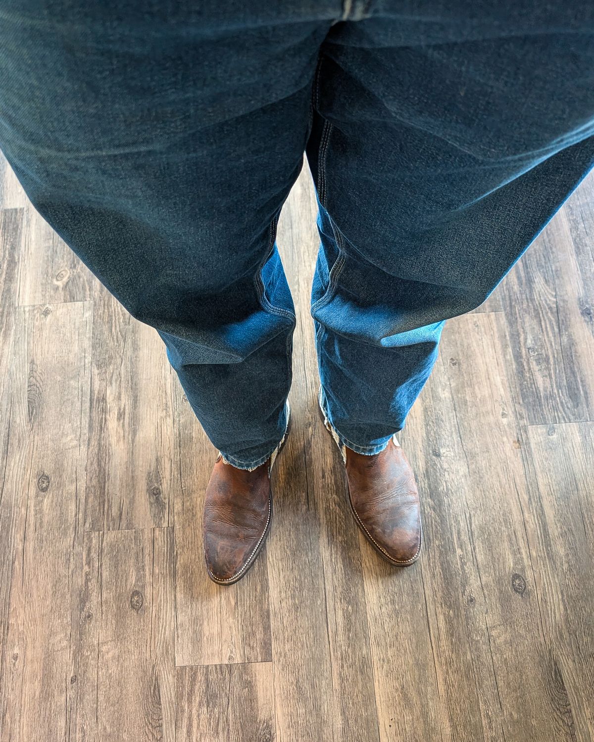 Photo by prospect_joe on April 27, 2026 of the Arno Bliskavka in C.F. Stead Polo Brown Unicorn Elk & Zebra Hair On Hide.