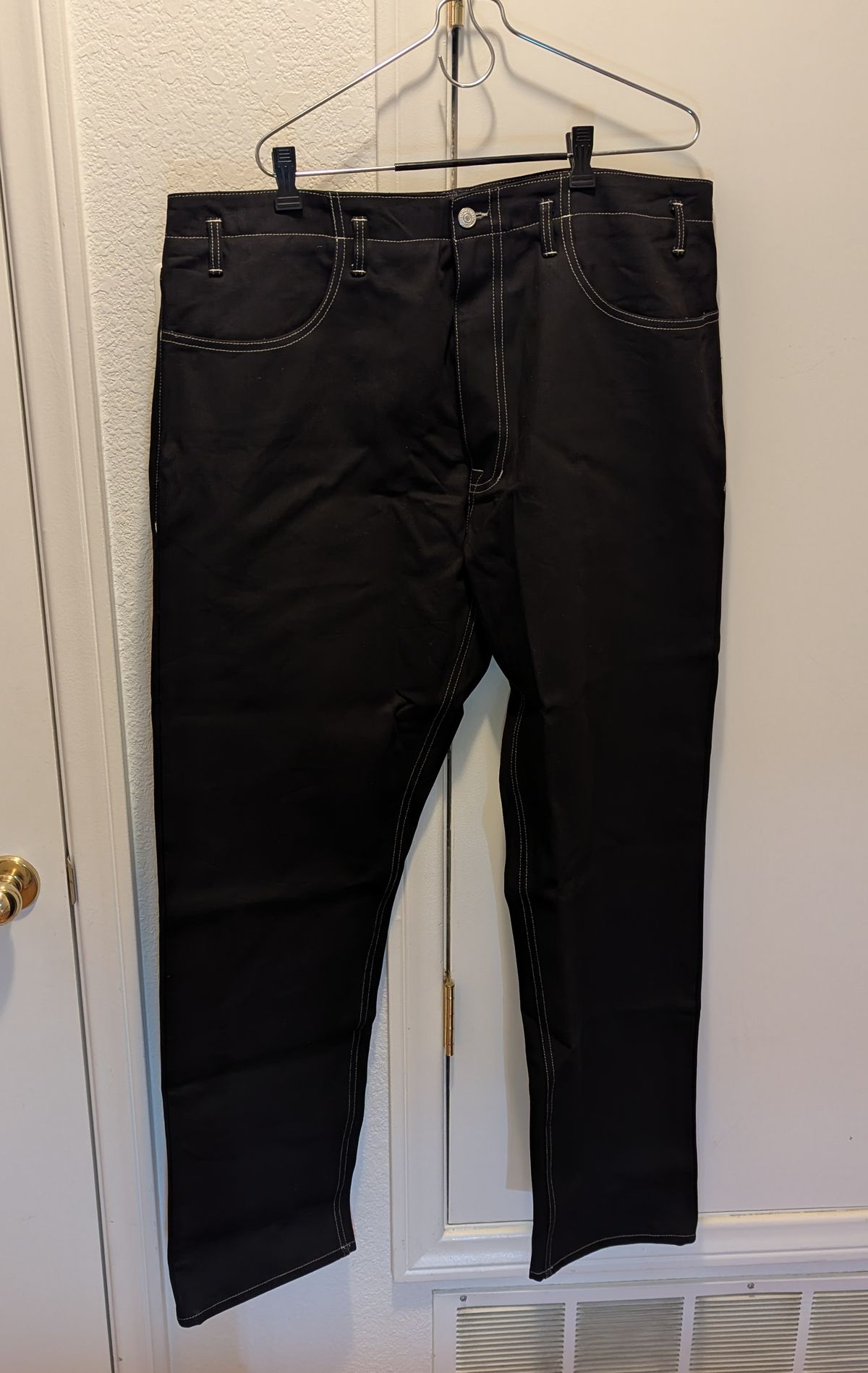 Photo by prospect_joe on January 29, 2025 of the Luxire Hiroshi Kato Black Overdyed Jeans in 13 Oz.