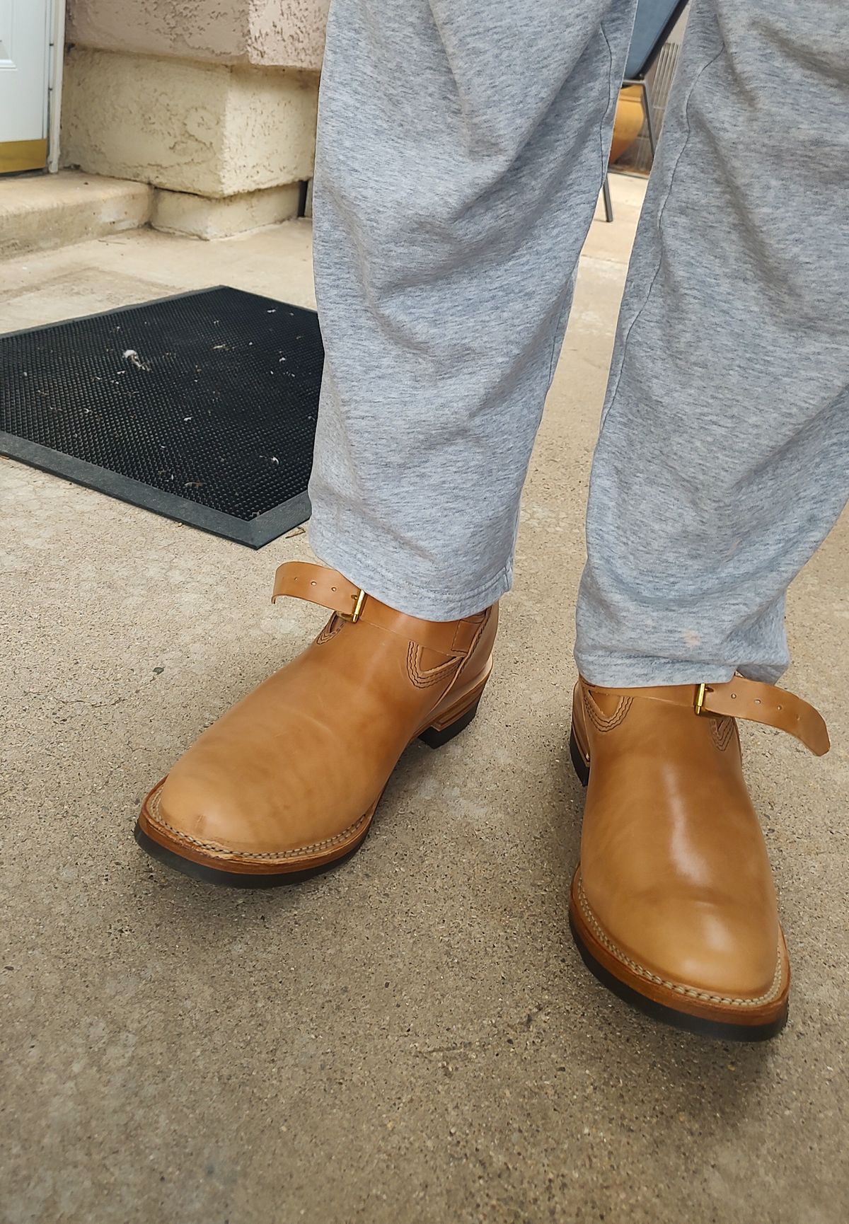 Photo by prospect_joe on April 20, 2024 of the Wesco Boss Engineer Boot in Maryam Natural Horsebutt.