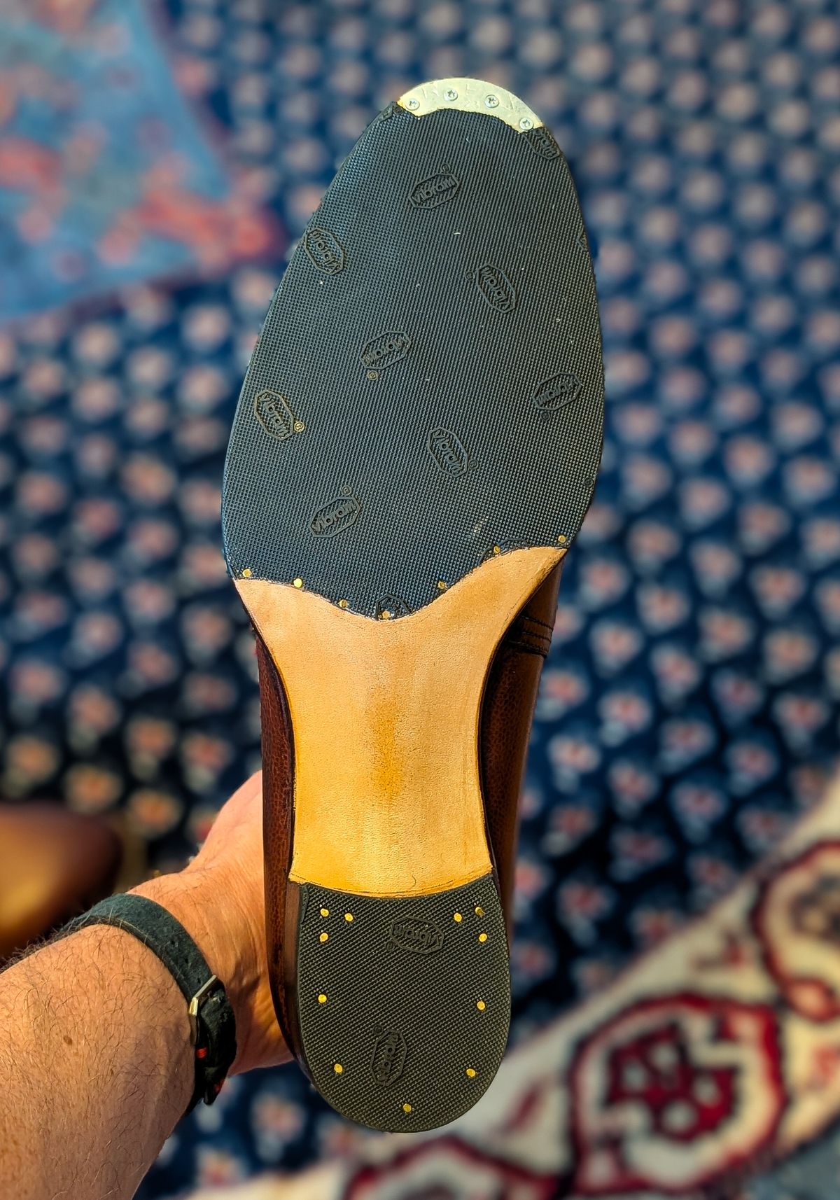 Photo by prospect_joe on August 1, 2025 of the K.M.P.T Shoemaker Jodhpur in Du Puy Brown Country Calf.