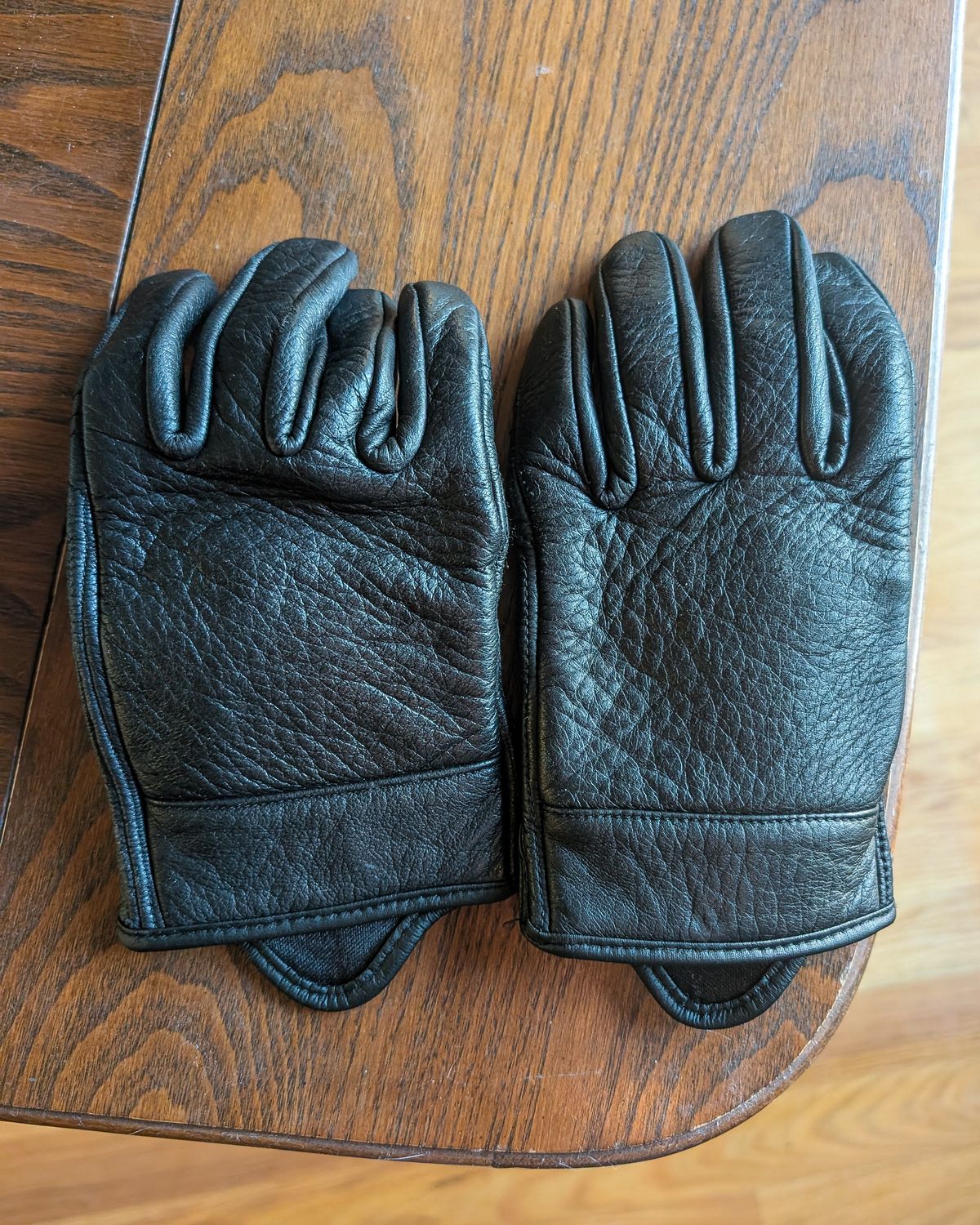 Photo by prospect_joe on May 2, 2026 of the First Manufacturing Company Men's Motorcycle Gloves in Black Deerskin.