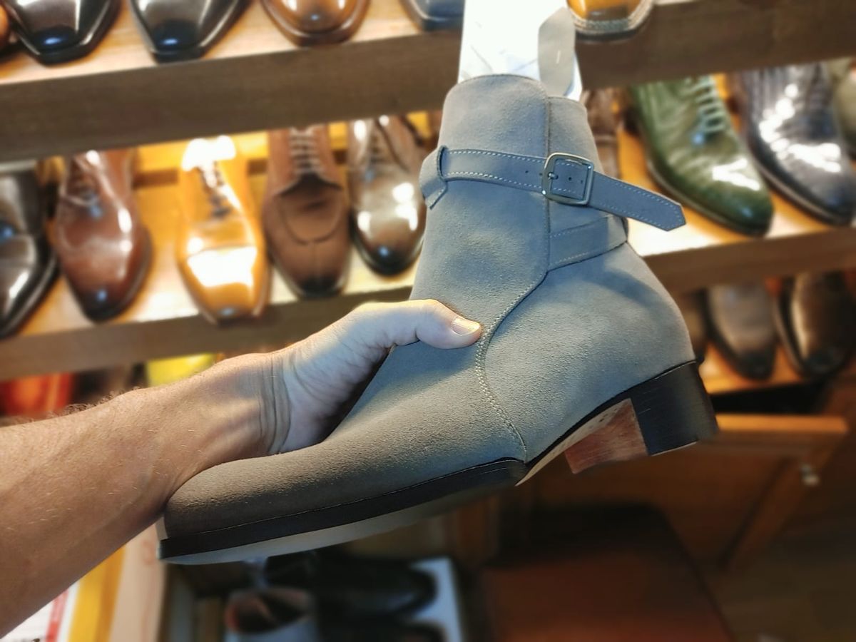 Photo by prospect_joe on August 31, 2024 of the The Last Shoemaker Jodhpur in Grey Suede.