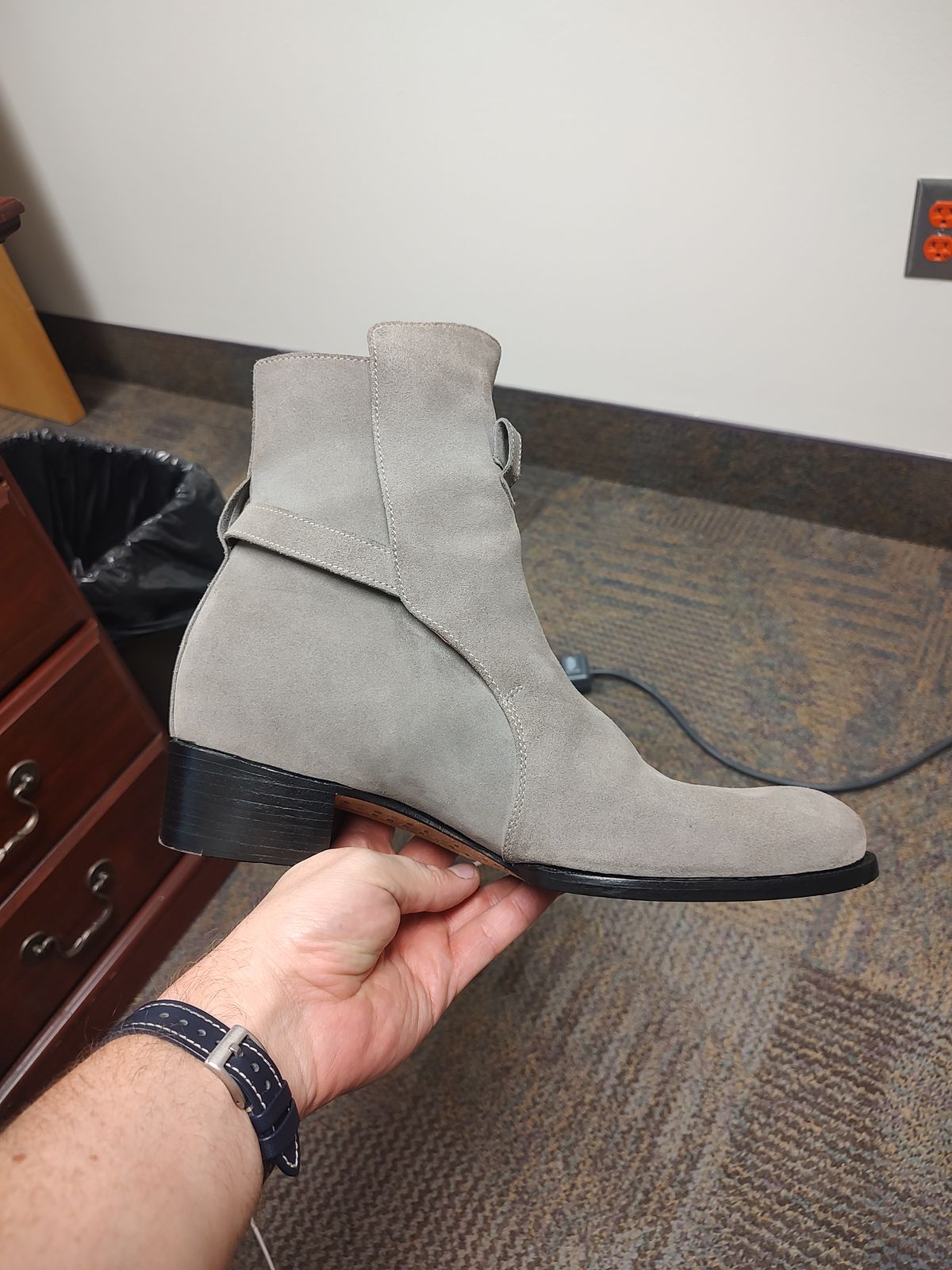 Photo by prospect_joe on September 5, 2024 of the The Last Shoemaker Jodhpur in Grey Suede.