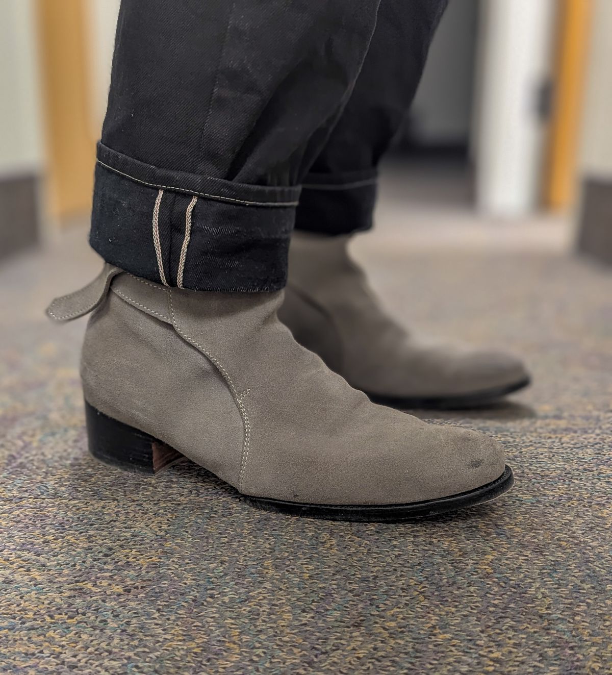 Photo by prospect_joe on March 16, 2025 of the The Last Shoemaker Jodhpur in Grey Suede.