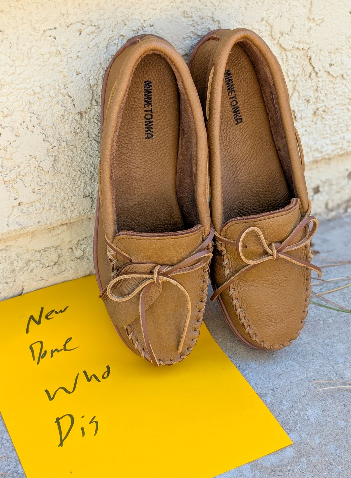 Photo by prospect_joe on October 3, 2025 of the Minnetonka Classic Moccasin in Natural Moosehide.