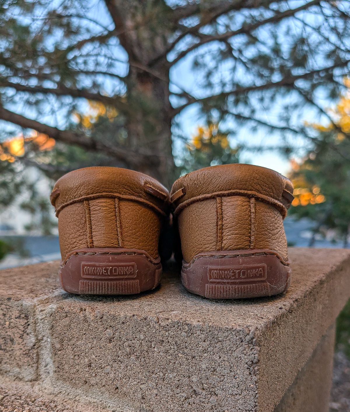 Photo by prospect_joe on November 2, 2025 of the Minnetonka Classic Moccasin in Natural Moosehide.