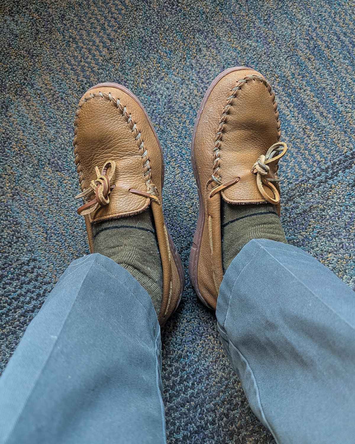 Photo by prospect_joe on April 23, 2026 of the Minnetonka Classic Moccasin in Natural Moosehide.