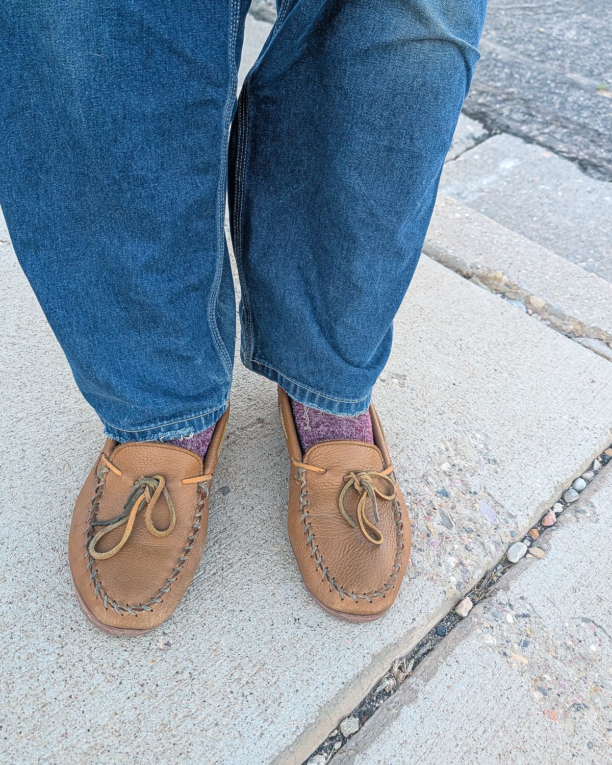 Photo by prospect_joe on June 20, 2026 of the Minnetonka Classic Moccasin in Natural Moosehide.