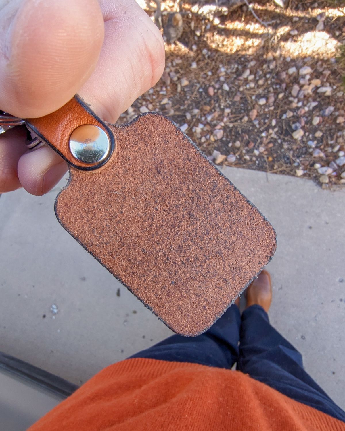 Photo by prospect_joe on November 8, 2024 of the Harker Leatherworks Key Fob in Conceria Walpier Natural Buttero.