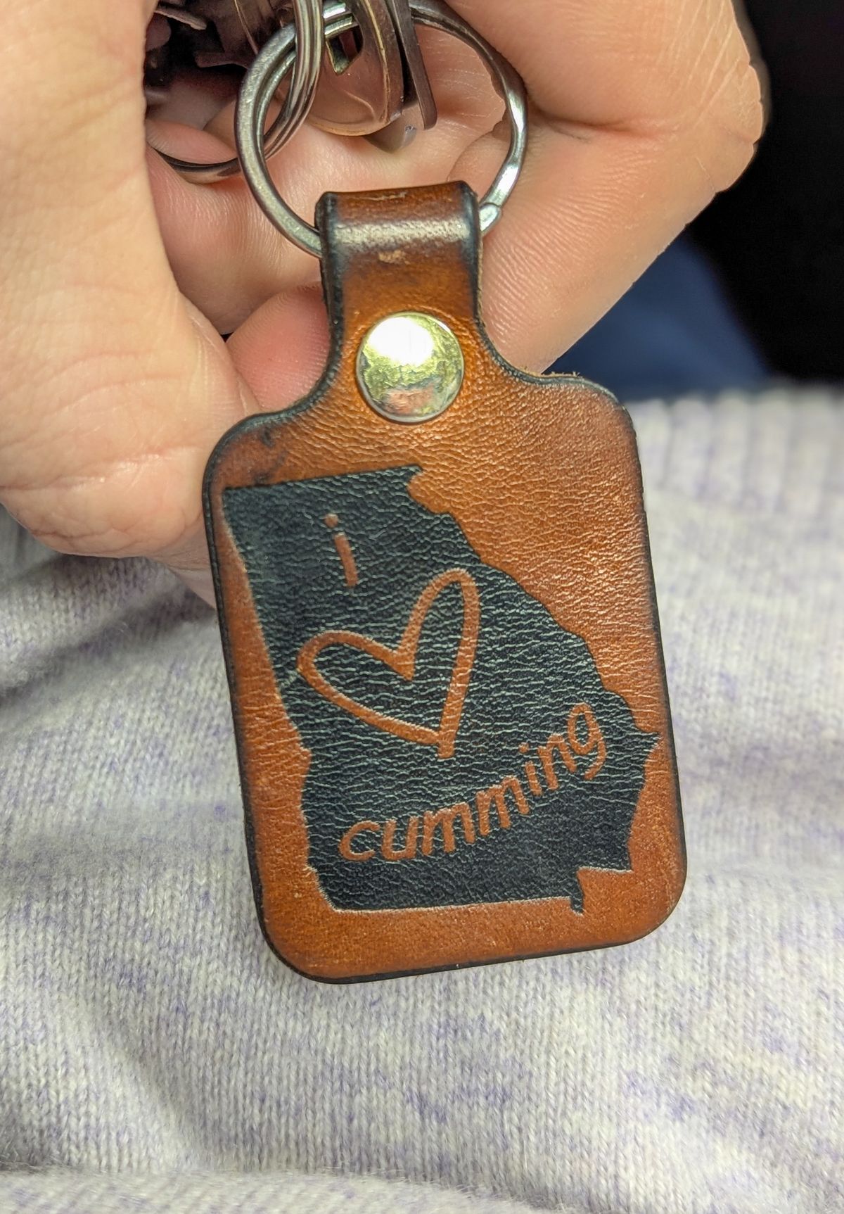 Photo by prospect_joe on March 22, 2025 of the Harker Leatherworks Key Fob in Conceria Walpier Natural Buttero.