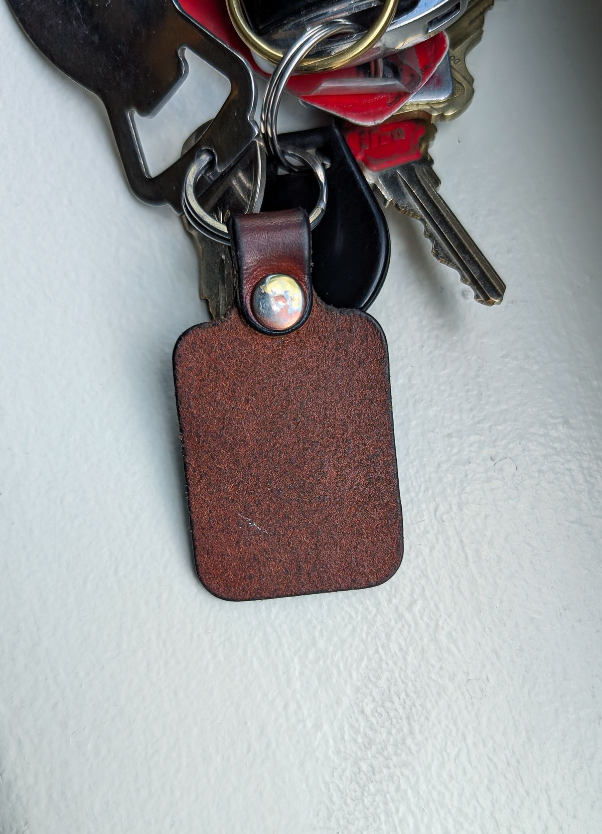 Photo by prospect_joe on August 13, 2025 of the Harker Leatherworks Key Fob in Conceria Walpier Natural Buttero.