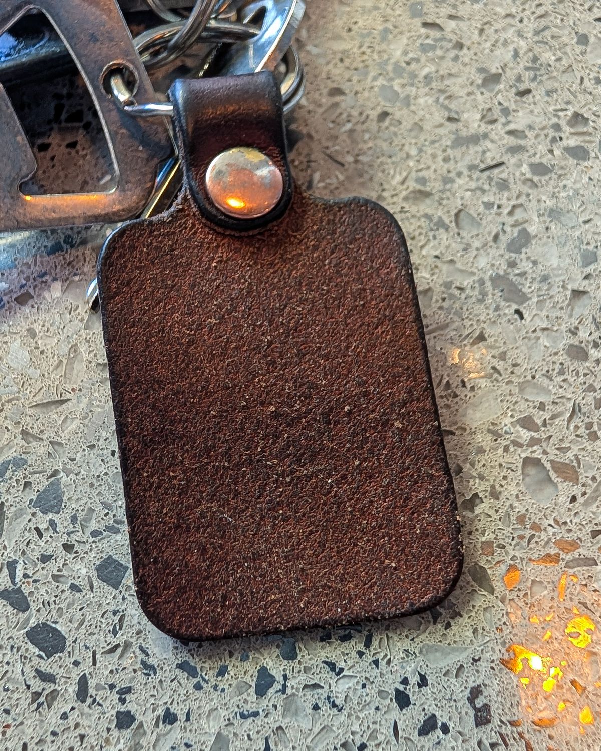 Photo by prospect_joe on June 29, 2026 of the Harker Leatherworks Key Fob in Conceria Walpier Natural Buttero.