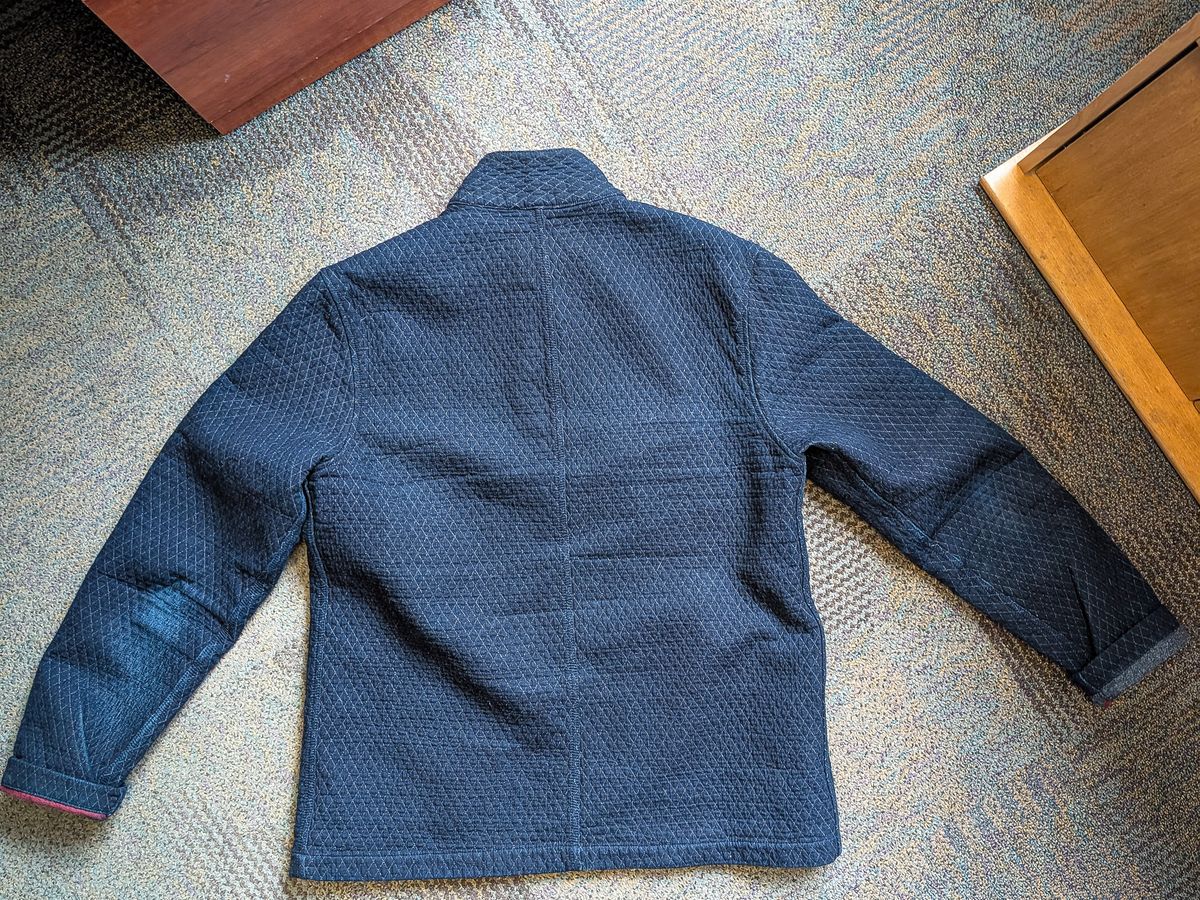Photo by prospect_joe on February 28, 2026 of the Shockoe Atelier Quilted jacket in 13oz. quilted and double faced indigo fabric.