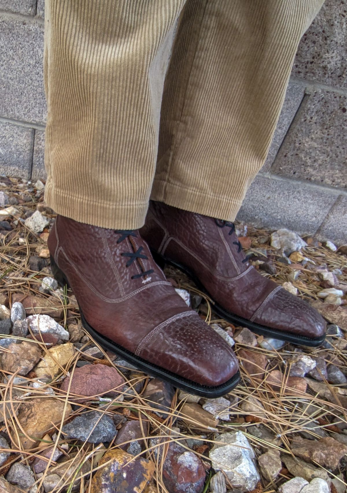 Photo by prospect_joe on November 6, 2024 of the Ichigo Ichie Vintage Boots in Horween Color 8 Montana Bison.