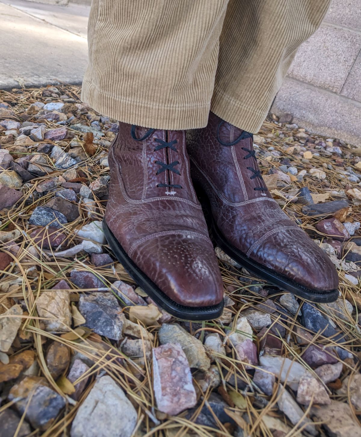 Photo by prospect_joe on December 5, 2024 of the Ichigo Ichie Vintage Boots in Horween Color 8 Montana Bison.