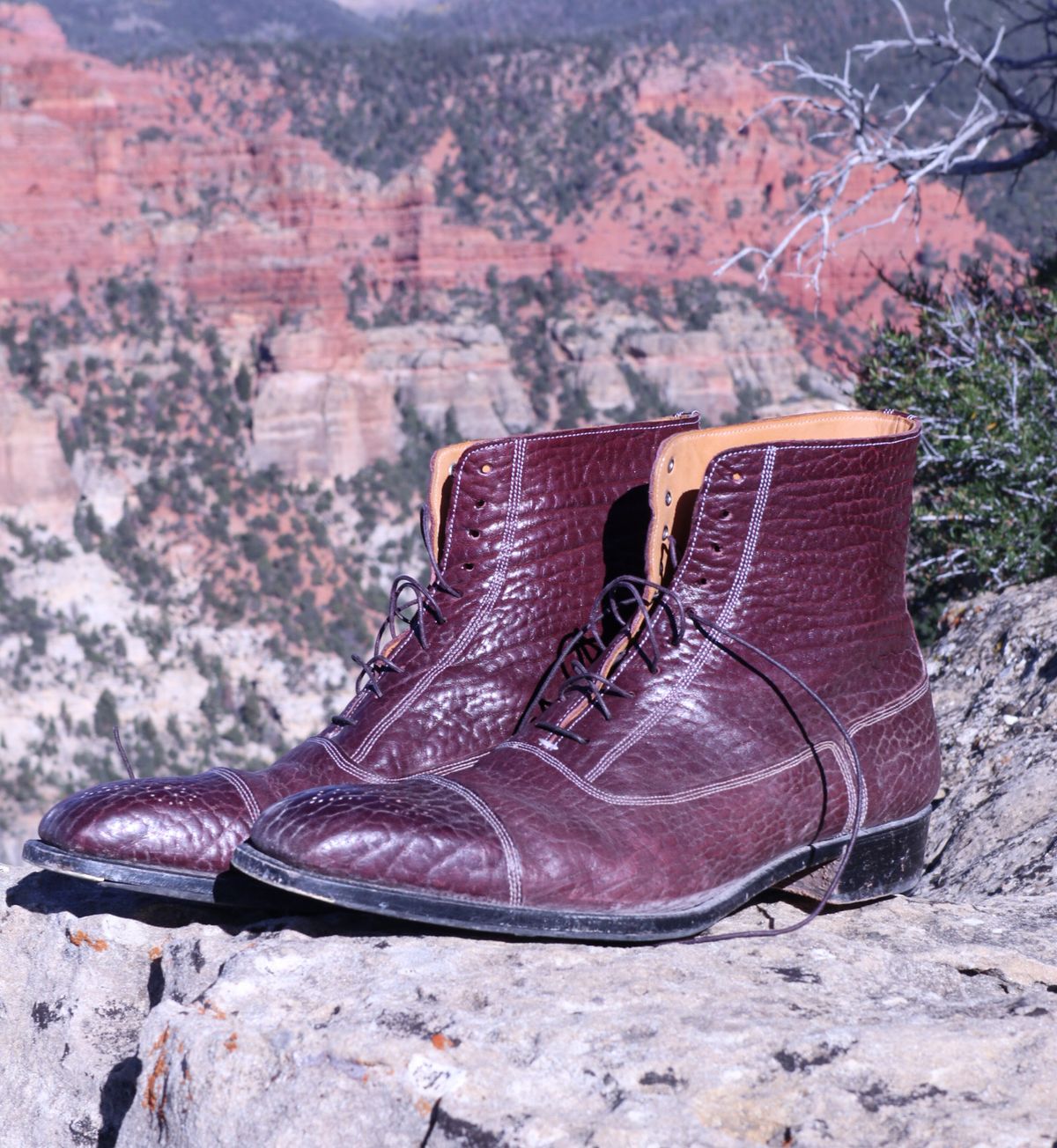 Photo by prospect_joe on October 6, 2023 of the Ichigo Ichie Vintage Boots in Horween Color 8 Montana Bison.