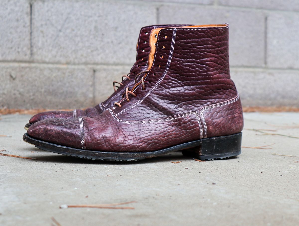 Photo by prospect_joe on December 1, 2023 of the Ichigo Ichie Vintage Boots in Horween Color 8 Montana Bison.