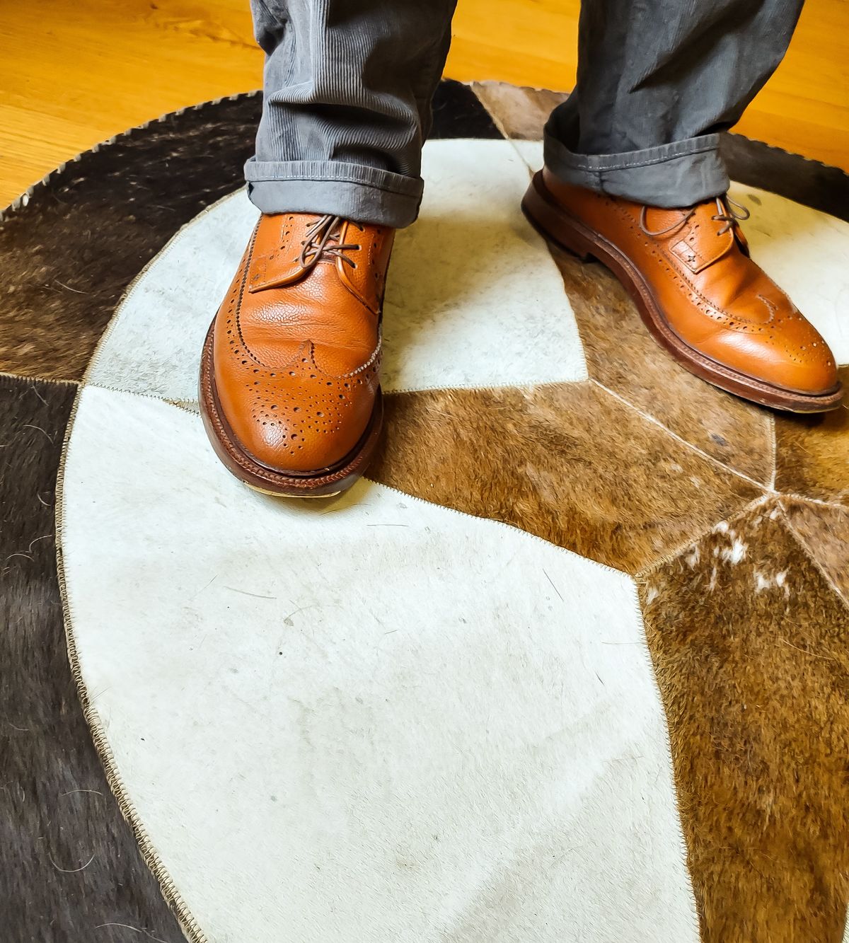 Photo by prospect_joe on May 4, 2023 of the Grant Stone Longwing in Horween Brown Pebble Grain.