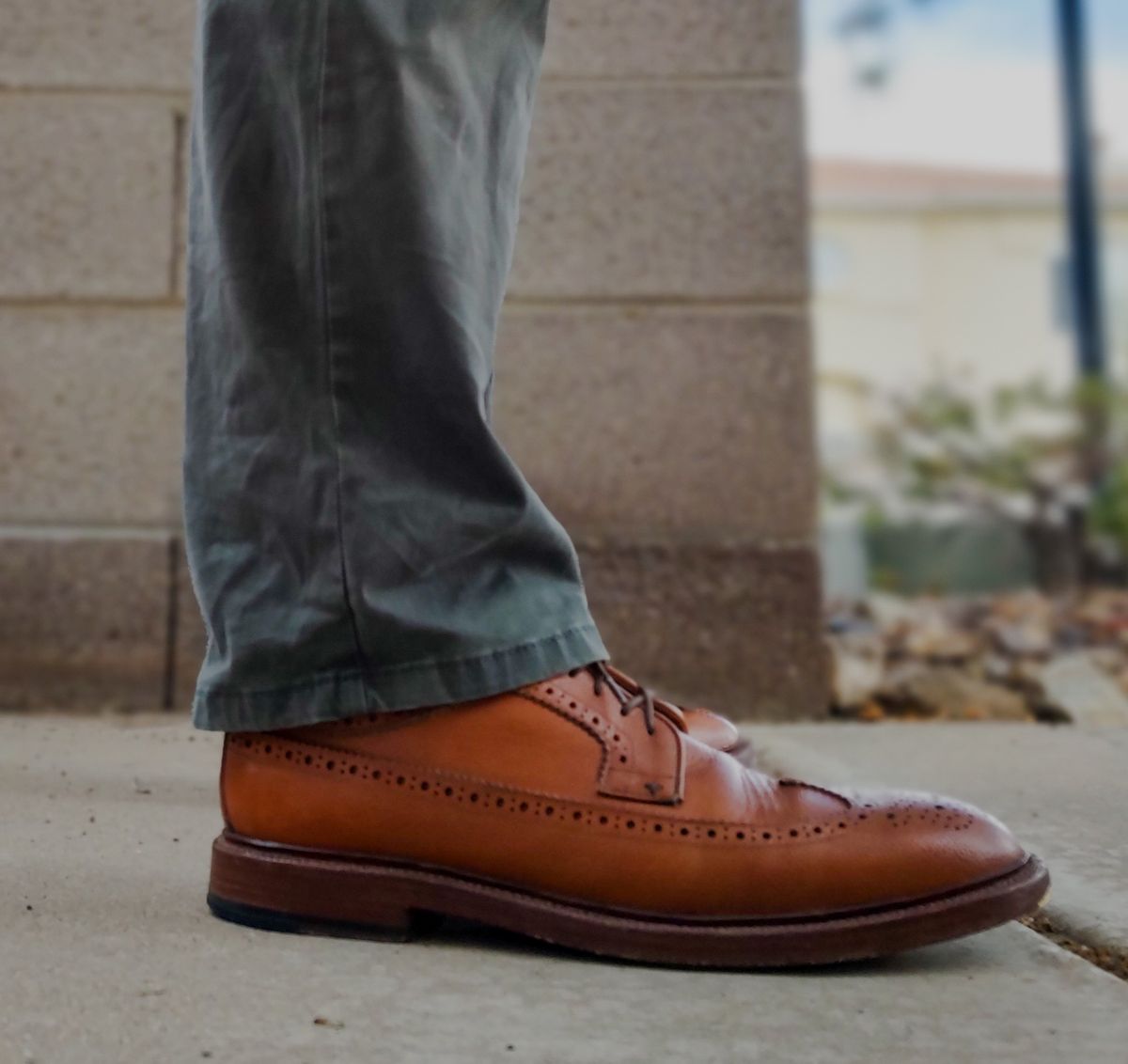 Photo by prospect_joe on June 29, 2023 of the Grant Stone Longwing in Horween Brown Pebble Grain.